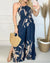 Jumpsuit d'été floral à bretelles pour femmes - vêtement décontracté léger pour sorties