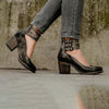 Bottines à talons pour femmes - design en cuir élégant avec des brides réglables pour toutes les occasions