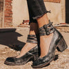 Bottines à talons pour femmes - design en cuir élégant avec des brides réglables pour toutes les occasions