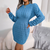 Robe tricotée pour femmes - style ajusté et élégant pour l'hiver - tissu doux, design polyvalent, attrait intemporel