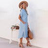 Robe en denim décontractée - tunique d'été tendance pour dames