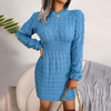 Robe tricotée pour femmes - style ajusté et élégant pour l'hiver - tissu doux, design polyvalent, attrait intemporel