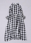 Robe chemise à carreaux pour femmes avec poches - tenue décontractée chic pour le quotidien