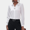 Blouse femme élégante pour le bureau - chemisier chic à manches longues, tissu léger