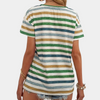 T-shirt rayé pour femmes - top léger à coupe décontractée pour un style quotidien