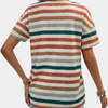 T-shirt rayé pour femmes - top léger à coupe décontractée pour un style quotidien