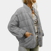 Veste matelassée légère pour femmes - manteau zippé polyvalent en vert armée pour un look décontracté