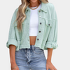 Veste casual pour femme - style en tricot gaufré pour un superposé léger et décontracté