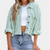 Veste casual pour femme - style en tricot gaufré pour un superposé léger et décontracté