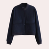 Veste bomber casual pour femmes - style décontracté en bleu marine