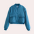 Veste bomber casual pour femmes - style décontracté en bleu marine