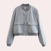 Veste bomber casual pour femmes - style décontracté en bleu marine