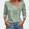 Blouse élégante pour femme – design original pour vos sorties décontractées - top à manches longues sophistiqué en rose et marron, tissu doux