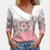 Blouse élégante pour femme – design original pour vos sorties décontractées - top à manches longues sophistiqué en rose et marron, tissu doux