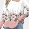 Blouse élégante pour femme – design original pour vos sorties décontractées - top à manches longues sophistiqué en rose et marron, tissu doux