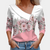 Blouse élégante pour femme – design original pour vos sorties décontractées - top à manches longues sophistiqué en rose et marron, tissu doux