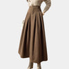 Jupe longue plissée - design a-line chic pour femme