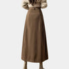 Jupe longue plissée - design a-line chic pour femme