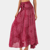 Jupe maxi bohème - jupe longue avec lien à la taille pour un style décontracté