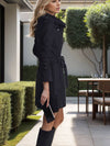 Manteau trench - manteau long pour femmes au design chic et double boutonnage