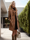 Manteau trench - manteau long pour femmes au design chic et double boutonnage