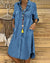 Robe chemise en denim décontractée - haut à manches courtes pour un style casual au quotidien
