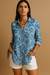 Blouse fluide à manches longues pour femmes - chemisier en coton léger pour des journées décontractées en été