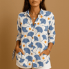 Blouse fluide à manches longues pour femmes - chemisier en coton léger pour des journées décontractées en été