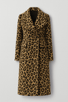 Manteau d'hiver femme en laine imitation léopard - élégance décontractée pour toutes les occasions