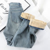 Jeans larges décontractés pour femme - denim vintage bleu clair, mode casual