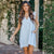Robe en coton casual pour femmes - mini robe aérienne avec manches volantes et détails en broderie pour sorties estivales