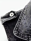 Gilet en cuir noir pour femmes - veste sans manches tendance pour vos sorties décontractées
