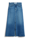 Jupe maxi en denim - chic jupe en denim bleu clair pour femmes