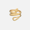 Bague serpent ajustable pour femme - design élégant en or, accessoire polyvalent pour les occasions spéciales