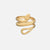 Bague serpent ajustable pour femme - design élégant en or, accessoire polyvalent pour les occasions spéciales