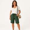 Shorts en lin pour femmes - pantalons élastiques et respirants pour votre quotidien