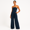 Jumpsuit sans bretelles avec corset intégré - tenue de soirée élégante, coupe flatteuse pour les occasions spéciales