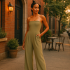 Jumpsuit sans bretelles avec corset intégré - tenue de soirée élégante, coupe flatteuse pour les occasions spéciales
