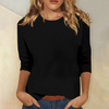 T-shirt décontracté pour femme en jersey doux - blouse à manches longues pour un usage quotidien