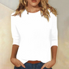 T-shirt décontracté pour femme en jersey doux - blouse à manches longues pour un usage quotidien