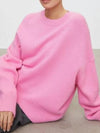 Pull en tricot pour femmes - haut en maille chaud au style décontracté