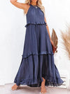 Robe maxi femme élégante au design volanté - robe d'été décontractée et stylée pour vos sorties
