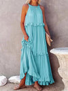 Robe maxi femme élégante au design volanté - robe d'été décontractée et stylée pour vos sorties