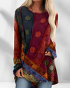 Tunique boho oversized - blouse à motifs pour un look décontracté
