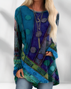 Tunique boho oversized - blouse à motifs pour un look décontracté