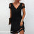 Robe à manches en dentelle - robe v-neck élégante pour femmes