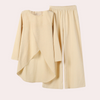 Ensemble de détente pour dames en 2 pièces - top élégant et pantalon à larges jambes