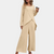 Ensemble de détente pour dames en 2 pièces - top élégant et pantalon à larges jambes