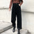 Pantalons en velours côtelé pour femmes - modèle taille haute - pantalons larges polyvalents pour un usage quotidien