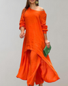 Ensemble tunique asymétrique et pantalon pour femmes - une tenue légère pour les occasions décontractées